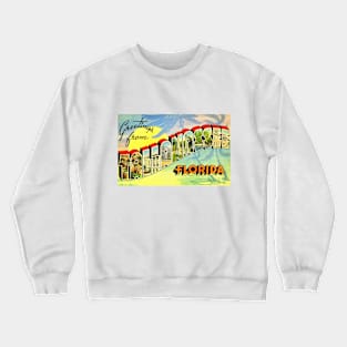 Greetings from Tallahassee Florida, Vintage Large Letter Postcard Crewneck Sweatshirt